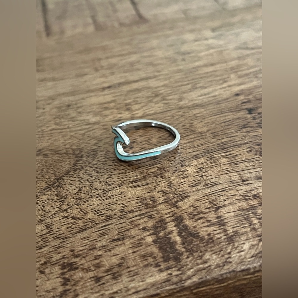 Turquoise pura vida ocean wave ring - Picture 2 of 4
